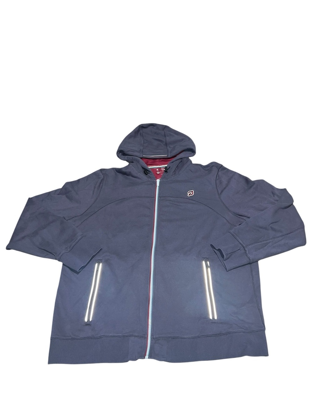 Men’s Fourlaps Peloton Zip Up Hoodie Size XXL Gray Fleece Athletic Re-Up